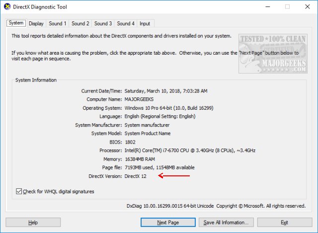 How to Install the Latest Version of DirectX - MajorGeeks